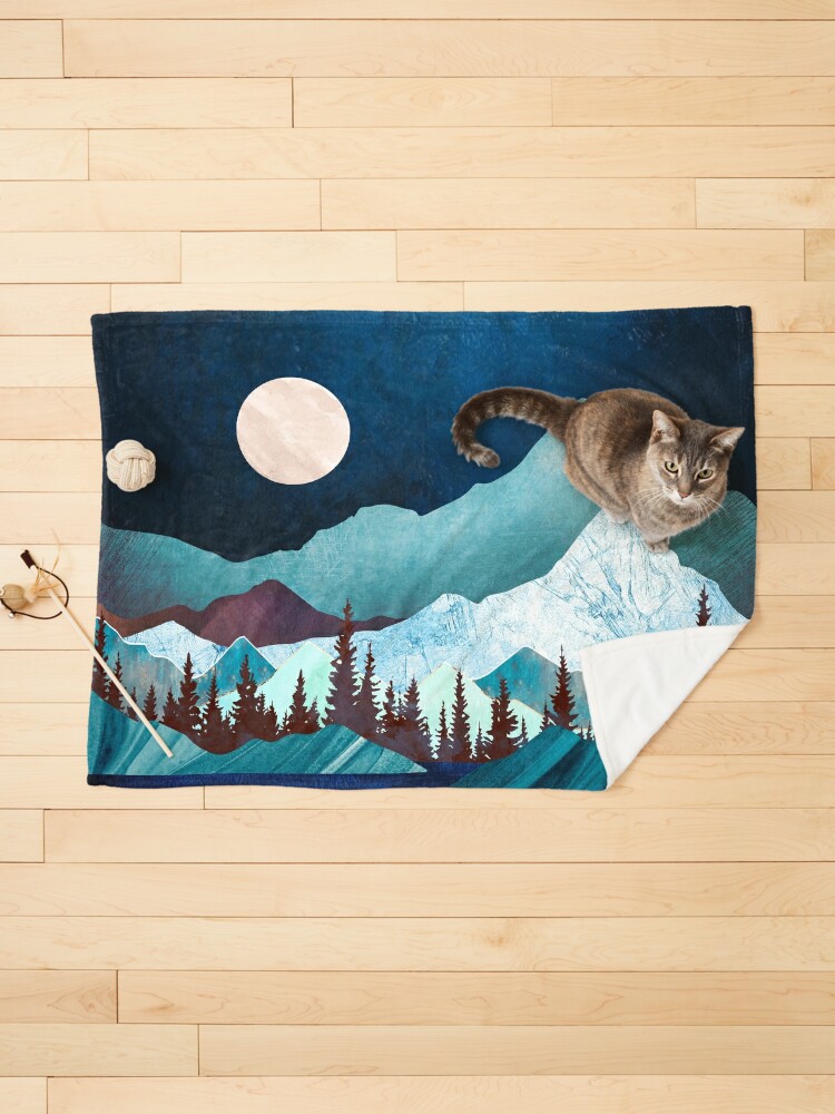 Thumbnail 1 of 6, Pet Blanket, Moon Bay designed and sold by spacefrogdesign.