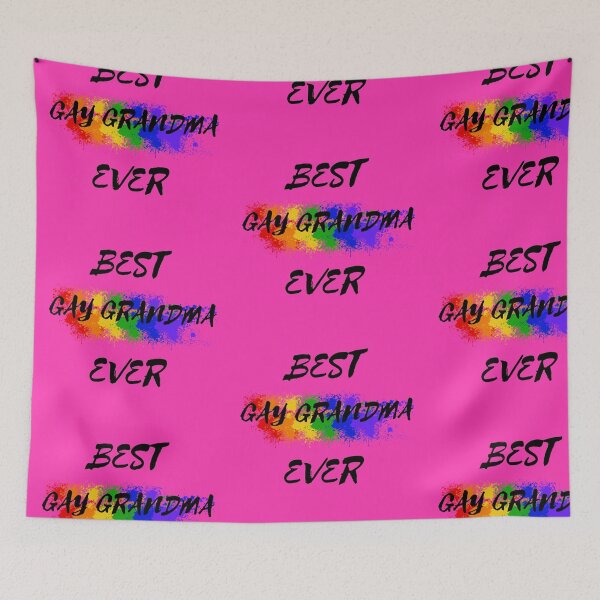 Item preview, Best Gay Grandma Ever Rainbow Color Splash For Proud Grandparents In Pink designed and sold by LuckyKermit.