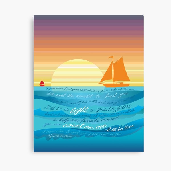 Count On Me Ocean Illustration Canvas Print
