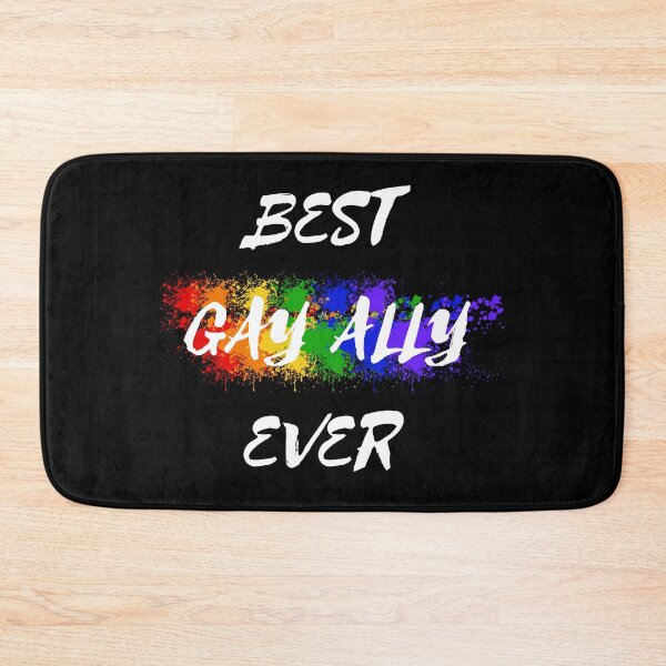 Item preview, Best Gay Ally Ever Rainbow Color Splash For Proud Allies In Black designed and sold by LuckyKermit.