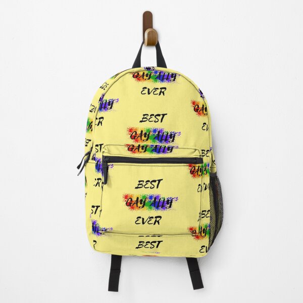 Item preview, Best Gay Ally Ever Rainbow Color Splash For Proud Allies In Yellow designed and sold by LuckyKermit.