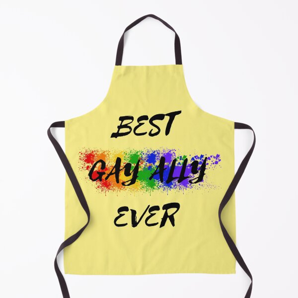 Item preview, Best Gay Ally Ever Rainbow Color Splash For Proud Allies In Yellow designed and sold by LuckyKermit.