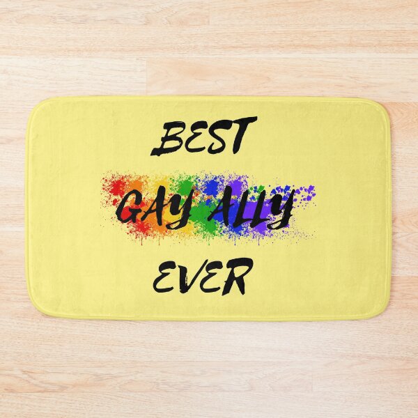 Item preview, Best Gay Ally Ever Rainbow Color Splash For Proud Allies In Yellow designed and sold by LuckyKermit.