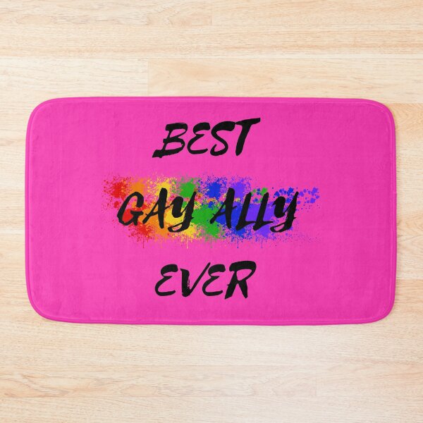 Item preview, Best Gay Ally Ever Rainbow Color Splash For Proud Allies In Pink designed and sold by LuckyKermit.