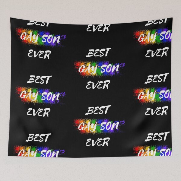 Item preview, Best Gay Son Ever Rainbow Color Splash For Pride Month In Black designed and sold by LuckyKermit.