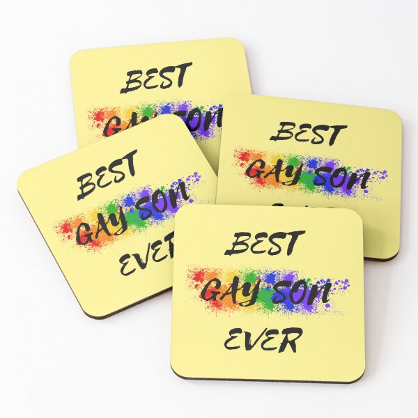 Item preview, Best Gay Son Ever Rainbow Color Splash For Pride Month In Yellow designed and sold by LuckyKermit.