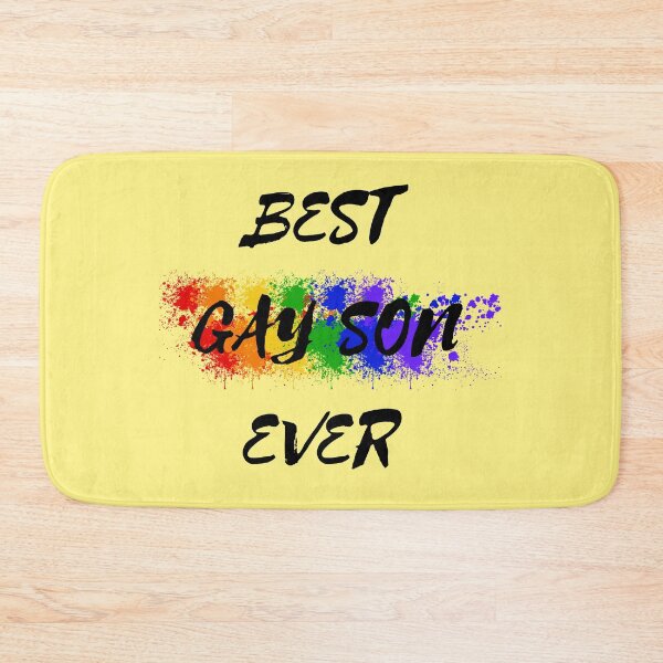 Item preview, Best Gay Son Ever Rainbow Color Splash For Pride Month In Yellow designed and sold by LuckyKermit.