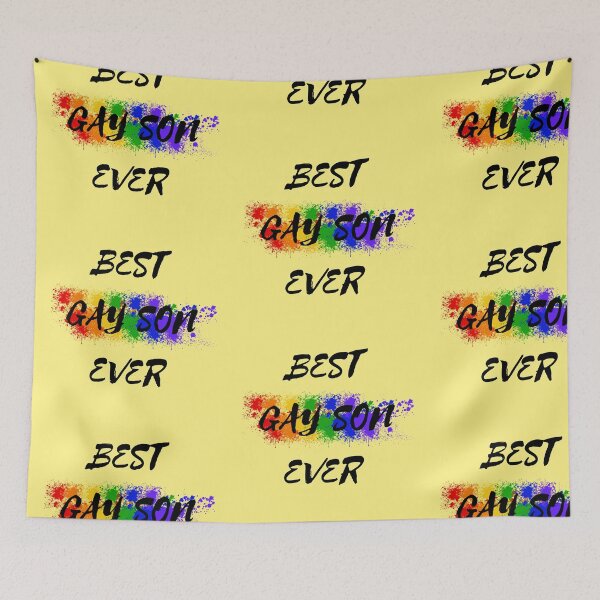 Item preview, Best Gay Son Ever Rainbow Color Splash For Pride Month In Yellow designed and sold by LuckyKermit.