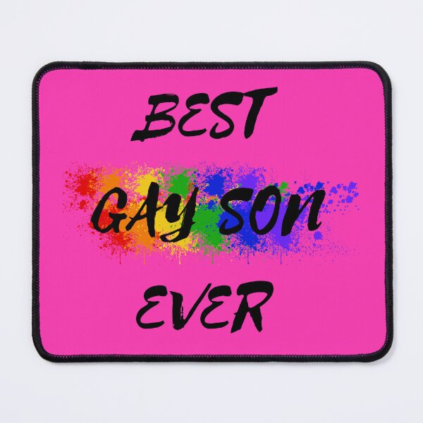 Item preview, Best Gay Son Ever Rainbow Color Splash For Pride Month In Pink designed and sold by LuckyKermit.