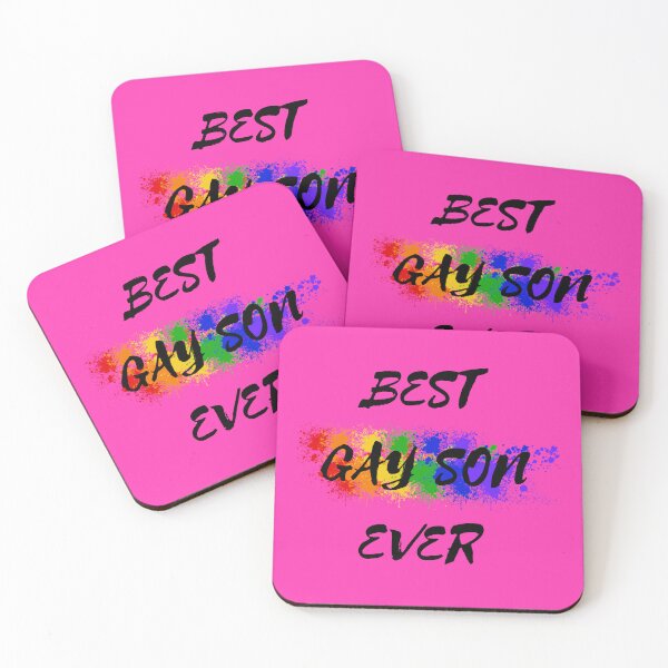 Item preview, Best Gay Son Ever Rainbow Color Splash For Pride Month In Pink designed and sold by LuckyKermit.