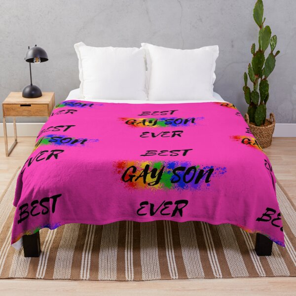Item preview, Best Gay Son Ever Rainbow Color Splash For Pride Month In Pink designed and sold by LuckyKermit.