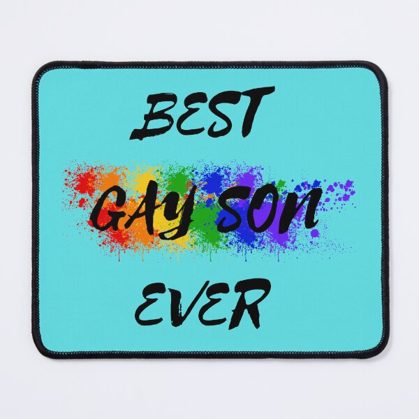 Item preview, Best Gay Son Ever Rainbow Color Splash For Pride Month In Cyan designed and sold by LuckyKermit.