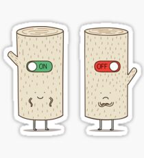 log on and log off Sticker
