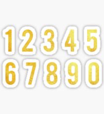 Gold Number Stickers Sticker