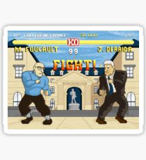 French Theory Fighter - Foucault vs Derrida Sticker
