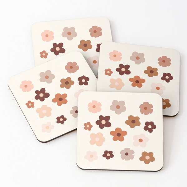 Item preview, Neutral Browns Flower Field Design Print designed and sold by sunbeamstudios.