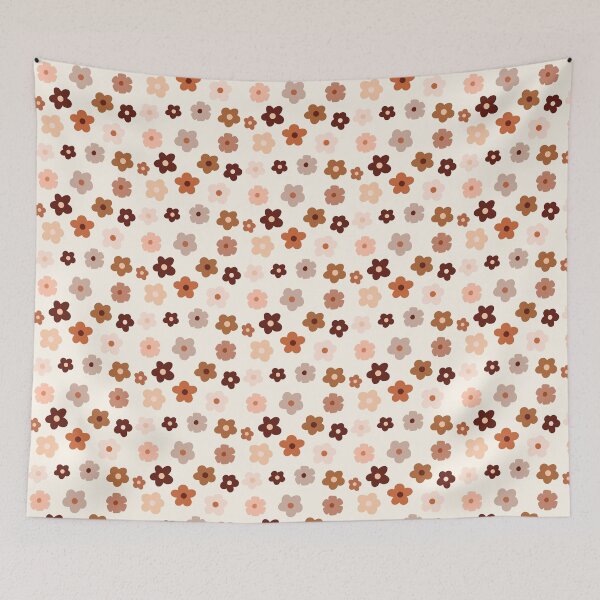 Item preview, Neutral Browns Flower Field Design Print designed and sold by sunbeamstudios.