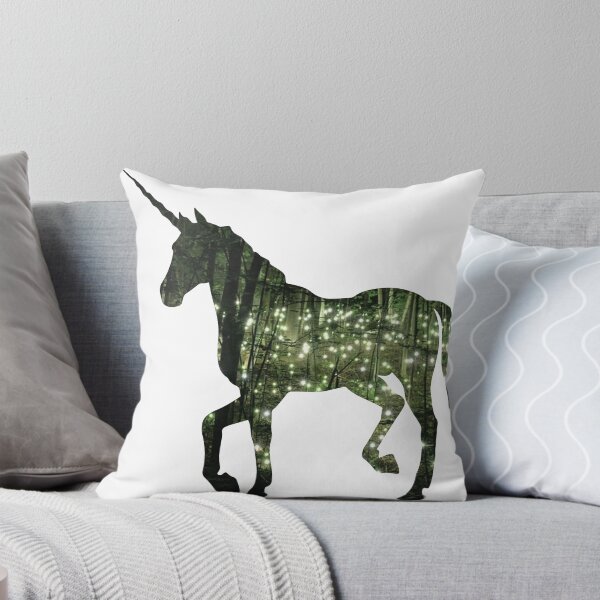 Item preview, UNICORN IN FAIRY LIGHTS FOREST designed and sold by acatherine.