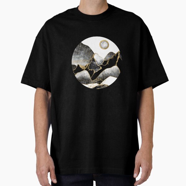 Item preview, Minimal Black and Gold Mountains designed and sold by spacefrogdesign.
