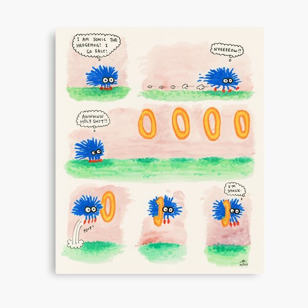 Sonic Goes Fast (Nyeeeeow!!) Canvas Print