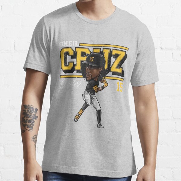  Oneil Cruz Men's T-Shirt - Oneil Cruz Pittsburgh Player  Silhouette : Sports & Outdoors