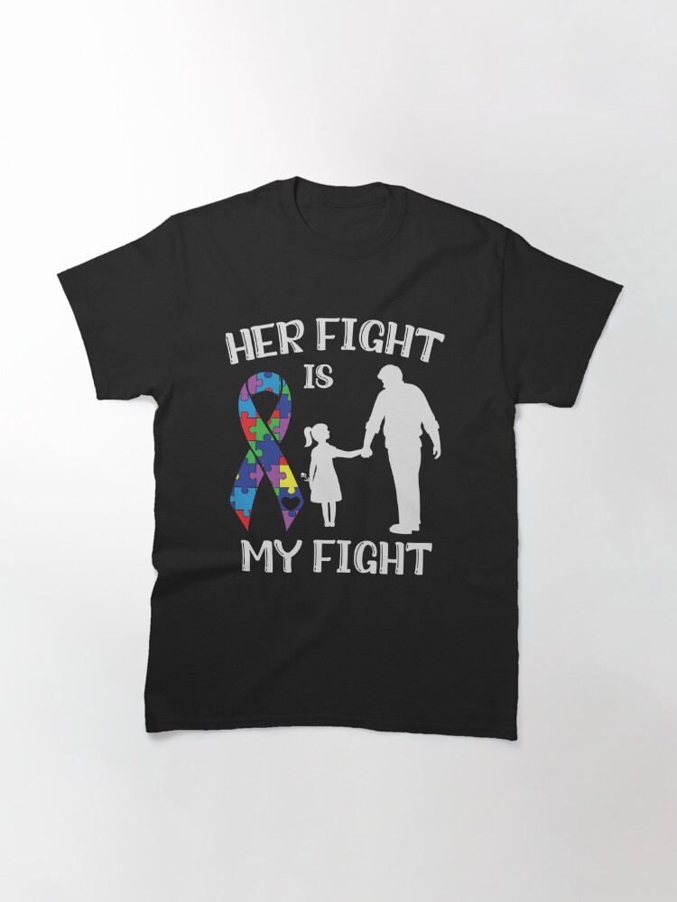 Disover Her Fight Is My Fight Gnomes Autism Awareness Classic T-Shirt
