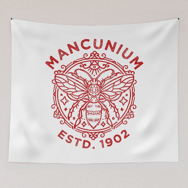 Item preview, Mancunium 1902, Manchester United FC, MUFC Football Worker Bee Design designed and sold by Proverbial Wisdom Design.