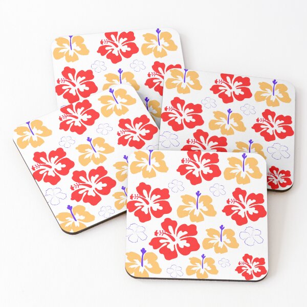 Item preview, Yellow and red Hawaiian floral background.  designed and sold by Giree07.