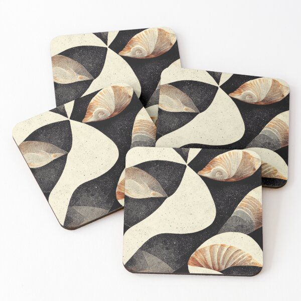 Item preview, Abstract Geometric Seashells #1 designed and sold by chika-gallery.