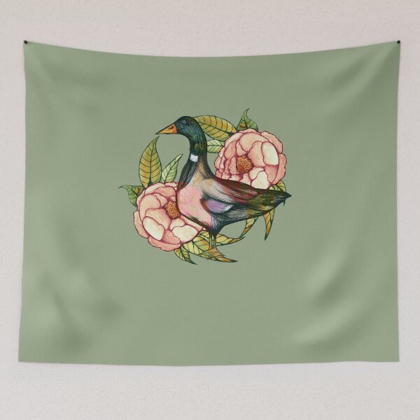 Item preview, Mallard Duck Peonies designed and sold by FrictionMaxxing.