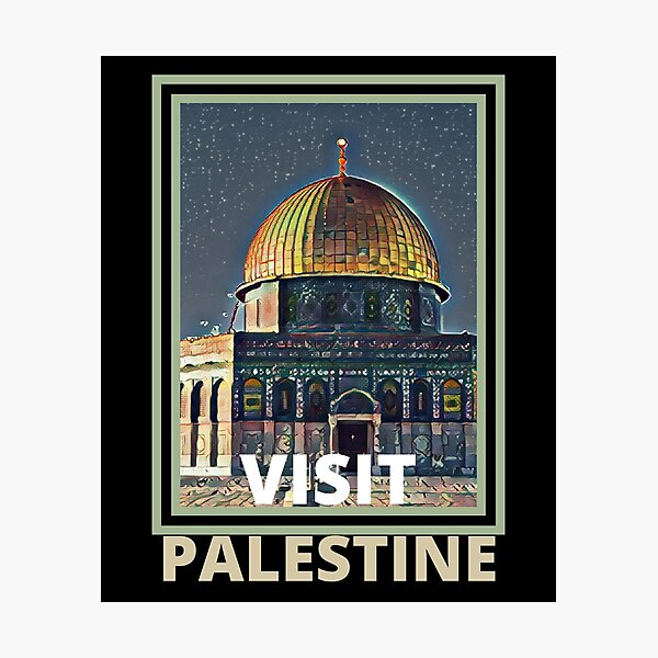 Copy Of Vintage Travel Poster Visit Palestine Free Palestine   Pp,504x498 Pad,600x600,f8f8f8 