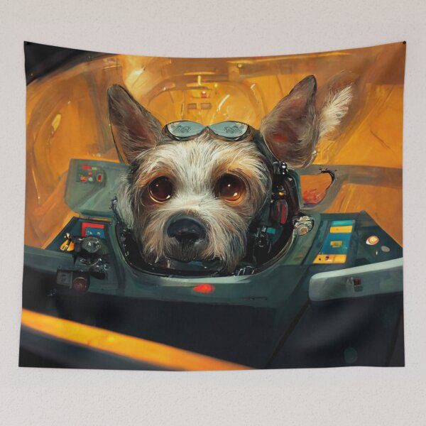Item preview, Jack Russel Spaceship Pilot designed and sold by MilesJager.