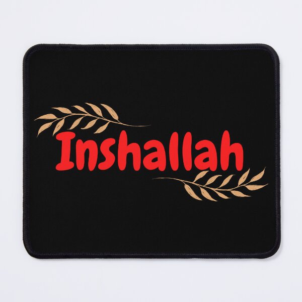 Item preview, Inshallah, If Allah Wills - Islamic, Cute, bubble font, green, leaves designed and sold by SemDesigns1.
