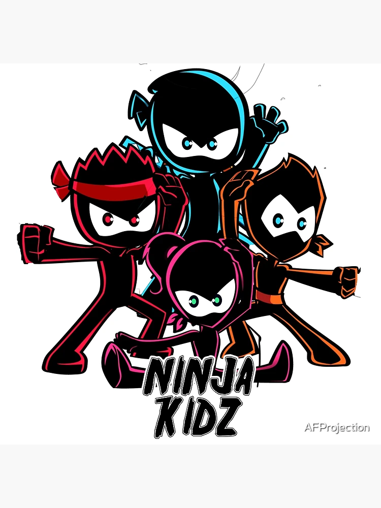 Ninja Kidz Cartoon Stripe Classic Tee - Orange Ninja© – Ninja Kidz TV