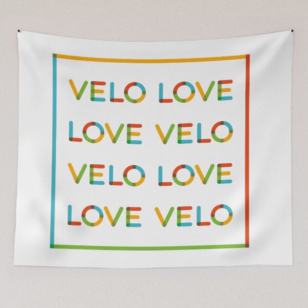 Artikelvorschau, Velo Love – Mehrfarbiges Quadrat – 12. Juni – 200. Geburtstag des Fahrrads entworfen und verkauft von Hell-Prints.