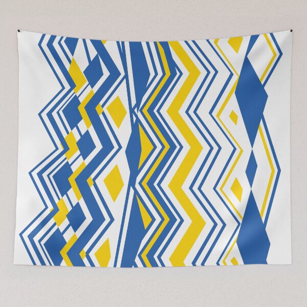 Item preview, Modern Abstract Ukrainian Ornament • Blue yellow designed and sold by boozkova-vorona.