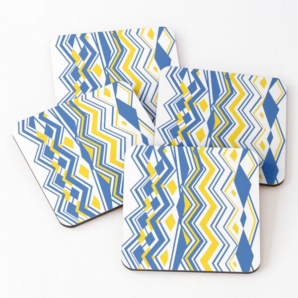 Item preview, Modern Abstract Ukrainian Ornament • Blue yellow designed and sold by boozkova-vorona.