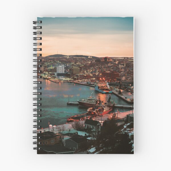 Item preview, Port with commercial ships situated in a beautiful city at night  designed and sold by moses11m.