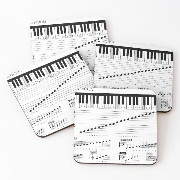 Item preview, Piano Notes, Piano Cheat Sheet, Piano Grand Staff, Treble Clef and Bass Clef, Music Notes, Music Notes Chart, Piano Mnemonic, Piano Class designed and sold by DesignPapery.