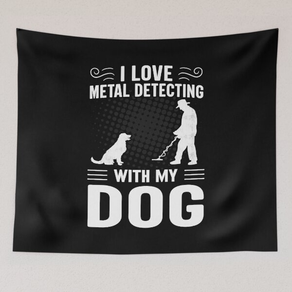 Aperçu de l'œuvre Détection de métaux vintage avec détecteur de chien Detectorist créée et vendue par haselshirt.