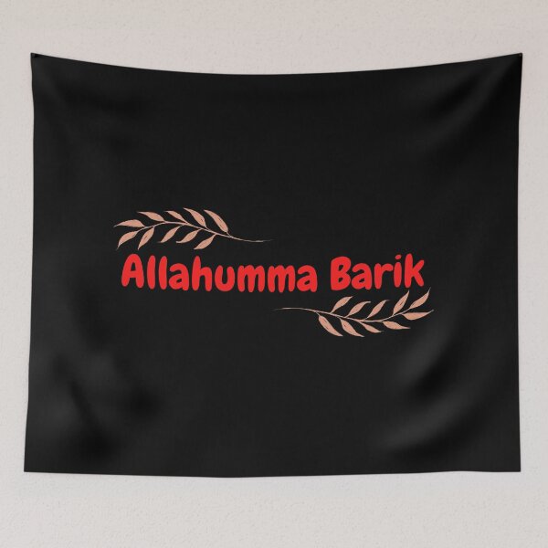 Item preview, Allahumma Barik, May Allah Bless Him - Islamic, Cute, bubble font, red, leaves designed and sold by SemDesigns1.