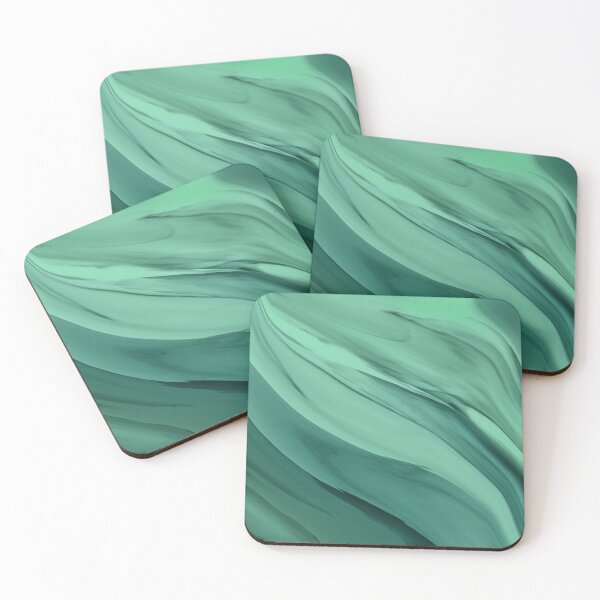 Item preview, Ocean Green watercolor ink abstract designed and sold by k9printart.