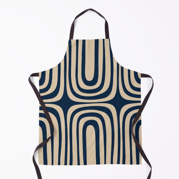 Item preview, Midcentury Modern Confaab Abstract Pattern in Mid Mod Navy Blue and Beige designed and sold by kierkegaard.