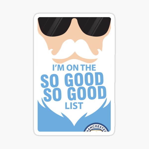 Man City So Good So Good Xmas List Sticker