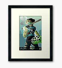 REBEL REPTILE Framed Print