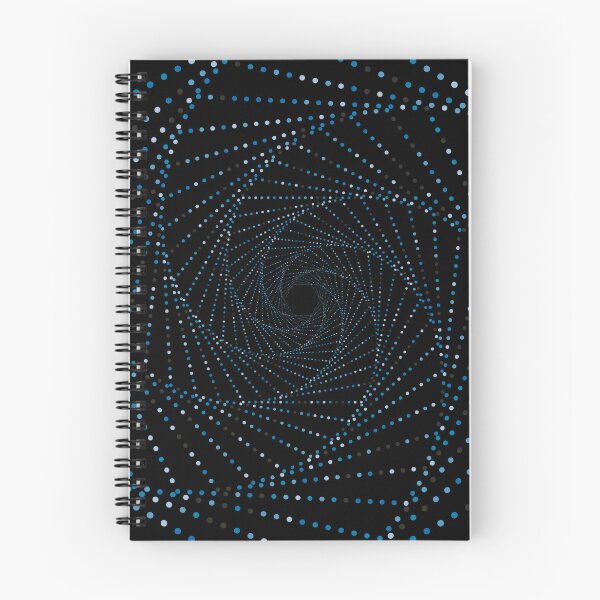 Item preview, Spiral Hexagon Blue Dots Pattern designed and sold by JenTrinhArt.