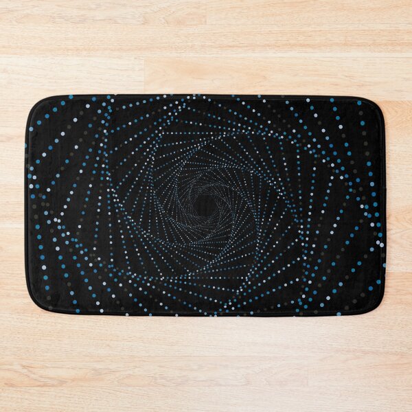 Item preview, Spiral Hexagon Blue Dots Pattern designed and sold by JenTrinhArt.