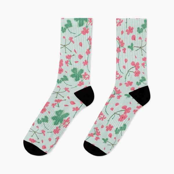 Item preview, pelargonium - geranium - ditsy print - summer flowers collection designed and sold by Lizzy Doe.