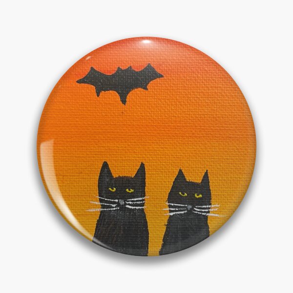 Item preview, Black cats with pumpkins and bats designed and sold by catladyjoy.