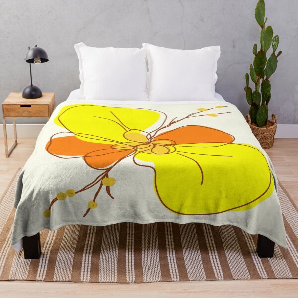 Item preview, Simple Yellow & Orange Abstract Flower | Floral Leaves Flower Botanical Pretty: designed and sold by LifeAndWonder.